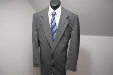 Jos A Bank Wool Stretch Grays 2 Piece Suit Pants Jacket Mens Size 36 x 32 44 L