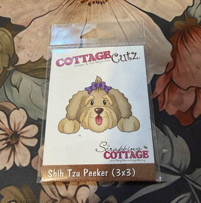 The Scrapping Cottage CottageCutz Shih Tzu Peeker 3x3 Cutting Die CC3x3-066