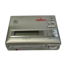 Sharp MD-MS100-S Portable MD Recorder Silver Tested Working w/ Remote Japan
