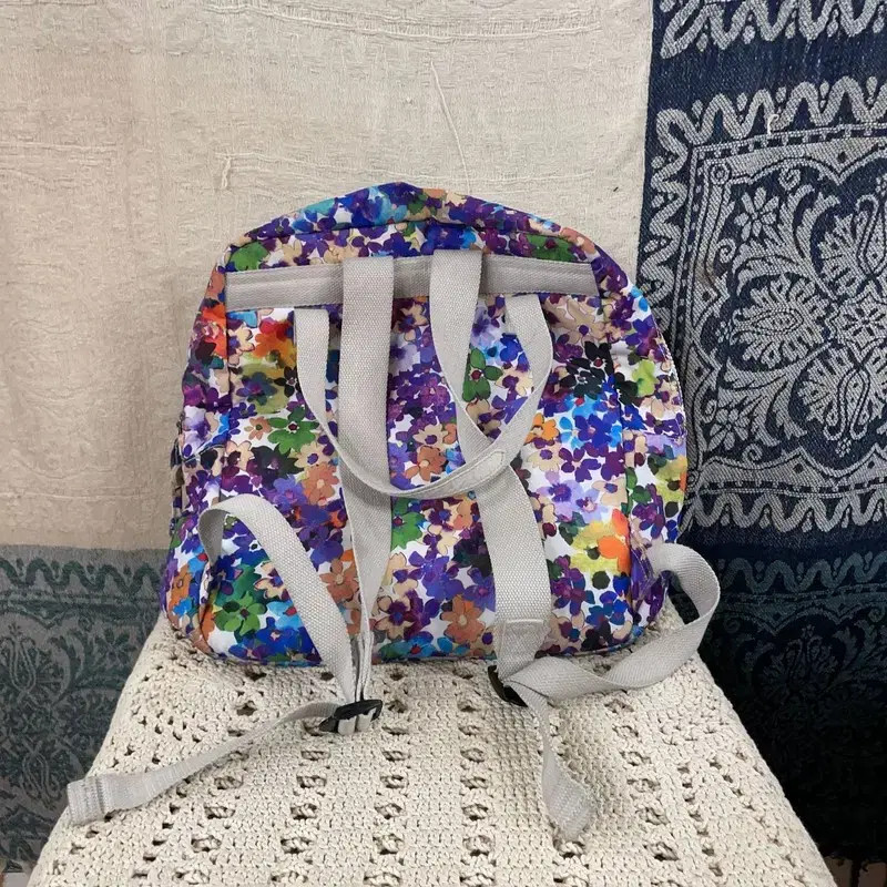 Kipling Flower Pattern Gorilla Keyring Backpack B… - image 5