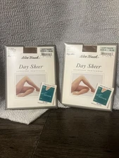 Vintage Sears Nice Touch Non-Control Top Day Sheer Pantyhose Taupe Nude Size C