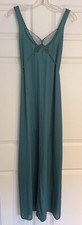 1970s VTG Undercover Wear teal Sz S maxi nightgown MCM Hollywood Glam butterfly