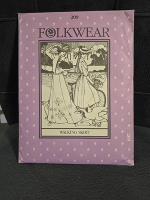 Vintage Folkware Walking Skirt Pattern #209 Victorian Edwardian Early 1900s