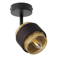 Deckenspot Metall Stoff Schwarz Osram E14 Schwenkbar L:10 Cm Deckenstrahler BüRo