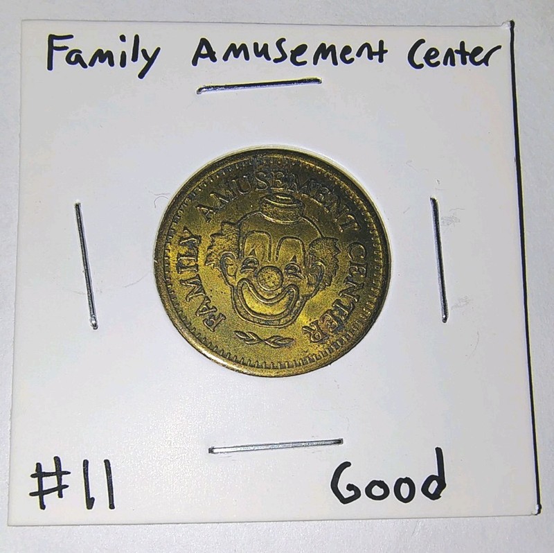 Family Amusement Center Clown Face  - Vintage Token - Good Condition