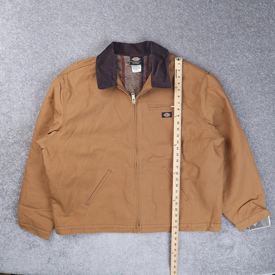 NWT Dickies Duck Canvas Workwear 3XL Brown Long Sleeve Blanket Lined Jacket - Image 3 of 4