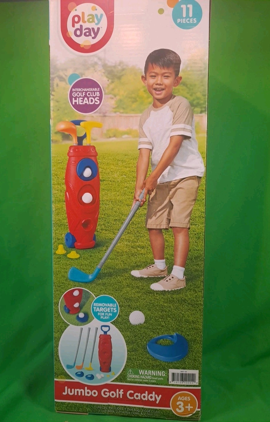 Jumbo Golf Caddy Set with Clubs and Balls, Outdoor Toy Sport