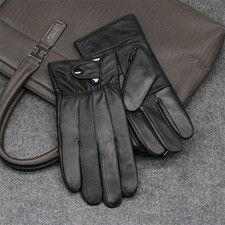Men's sheepskin gloves with winter fleece