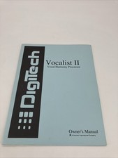 Digitech Vocalist II Vocal Harmony Processor Manual. ORIGINAL. Fast Shipping