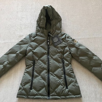 Bernardo ECO Packable Puffer Jacket Women Small Green/Fig Leaf Performance Coat