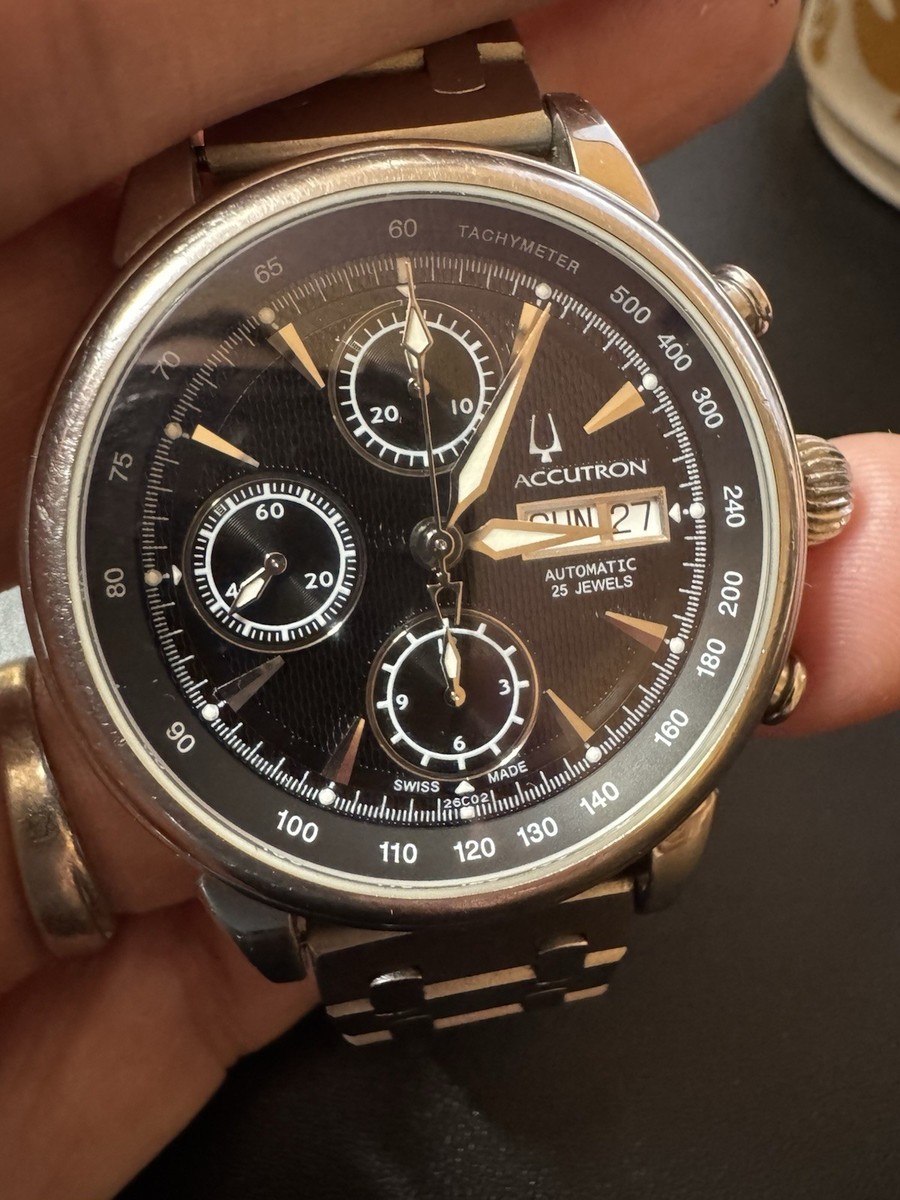 Bulova Accutron Gemini Automatic. Watch 42mm swiss 26c02 | eBay