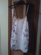 SECRET TREASURES SLEEPWEAR SZ XL CAMI NIGHTGOWN LINGERIE PEACH LACE TRIM FLORAL