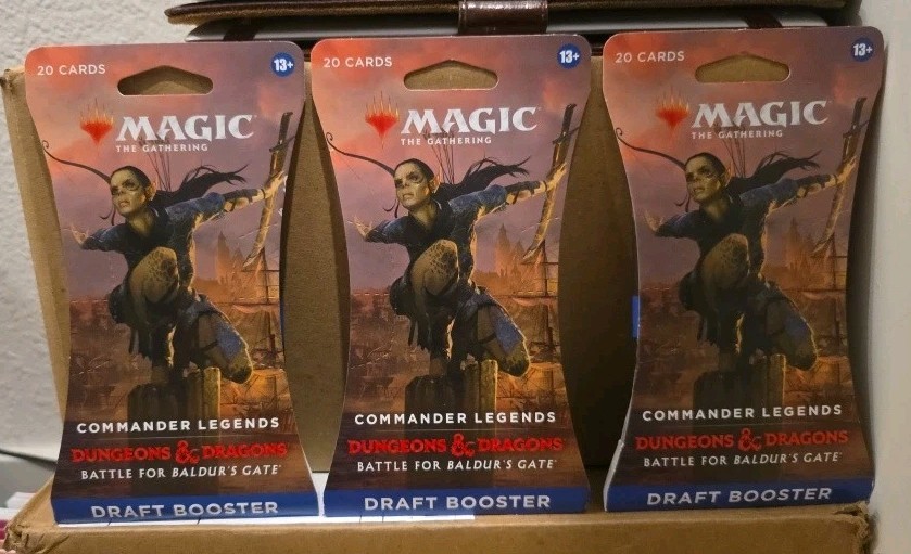 Commander Legends Battle for Baldur's Gate Draft Booster Packs - LOT OF 3 - MtG Commander Legends Battle for Baldur's Gate Draft Booster Packs - LOT OF 3 - MtG