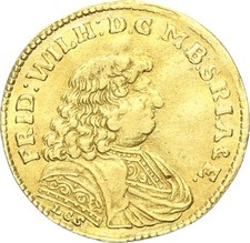 Brandenburgia-Prusy Fryderyk Wilhelm wielki książę Dukat 1685 LCS RR