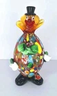 Vintage Murano Glass Clown Top Hat Multicolor Hand Blown Glass Art 7.5" Tall