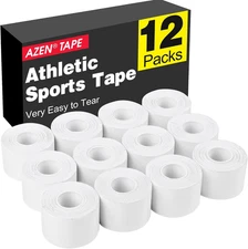 12 Pack Athletic Sports Tape, Athletic & Medical Trainers & First Aid Tape for I