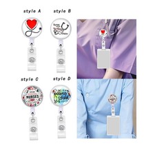 Nurse Retractable Badge Reel Holder Nurse ID Badge Holder for Office Worker
