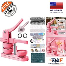 Complete Button Press Kit   58mm Badge Maker with Supplies for Creative Projects