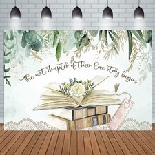 7x5ft Bridal Shower Wedding Backdrop Green Leaves Floral Lace Party Background