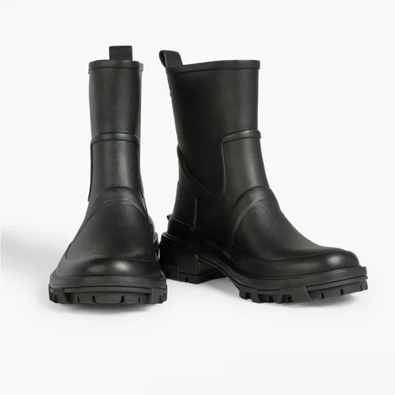 SAOLA Stivaletti da pioggia Rag & Bone Shiloh suola a strappo neri da donna nuovi con etichette taglia 35 35 5 US 5