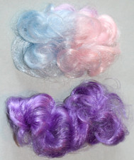 VINTAGE DOLL SIZE PIGTAIL STYLE WIGS--FIT 1.5" WIDE DOLL HEAD--EXCELLENT