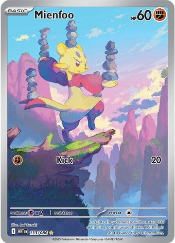Mienfoo-Pokemon-133/086-SV: White Flare-Holofoil-IR-NM-Iori Suzuki