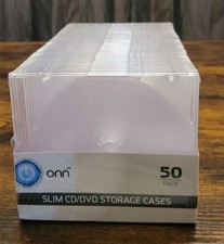 NEW Onn Slim CD/DVD Storage Cases Lot Of 50 Sealed