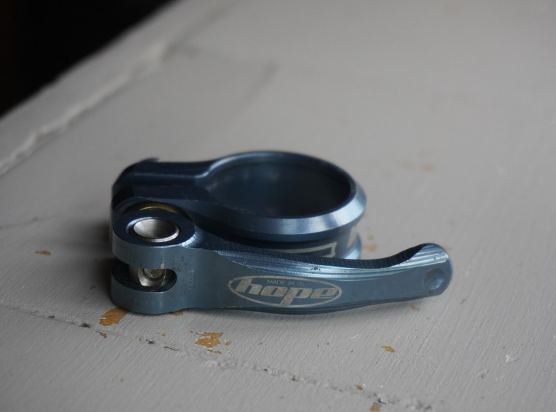 Hope Seatpost Clamp 31.8 Gunsmoke Quick Release QR Seat Gun Metal