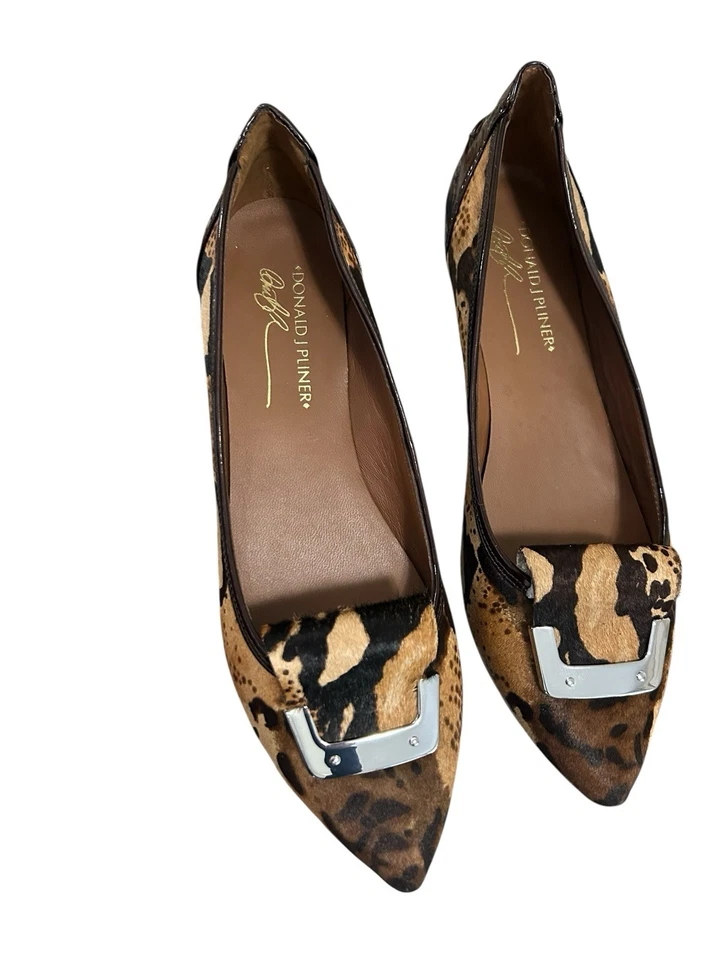 Sapatos anabela Donald Pilner “Nila” cabelo de bezerro couro envernizado novo tamanho 8.5 - Imagem 2 de 4