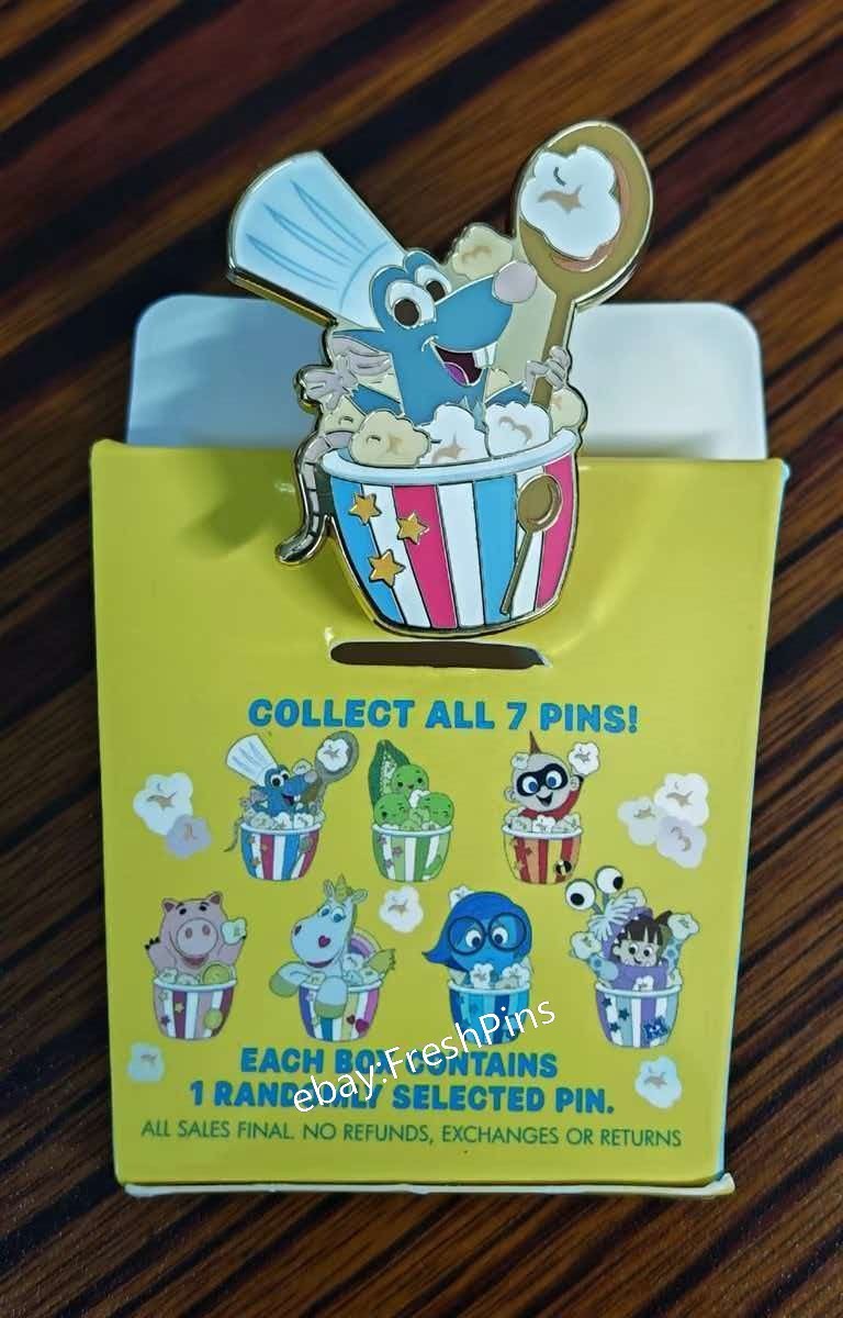 HKDL Disney Pixar Popcorn Pals Remy Ratatouille Mystery Pin 2026 New | eBay