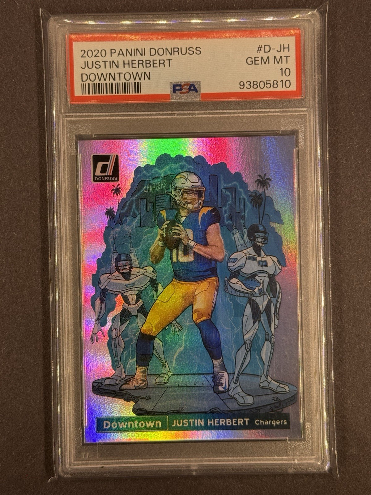 Justin Herbert Panini Donruss Downtown #DJH Base