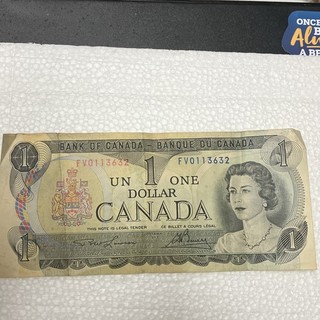 Bank of Canada $1 Banknote 1973 FV0113632 Circulated Uncertified Ungraded Type