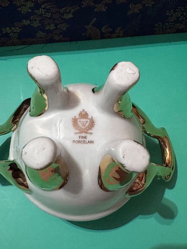 Yau Shing (YS) Laurel Shield Fine Porcelain Pink Green Demitasse 29 Pc. Tea Set - Picture 6 of 21