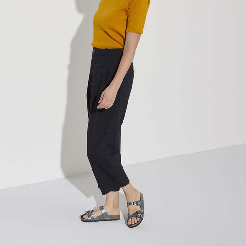 Birkenstock Women's Franca Vegan Sandal - Black Iridescent Microfiber NWB | eBay