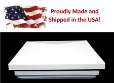 White Plastic 5" Classic New England Style Vinyl Fence Post Caps 5"x5" 1 or 2pk