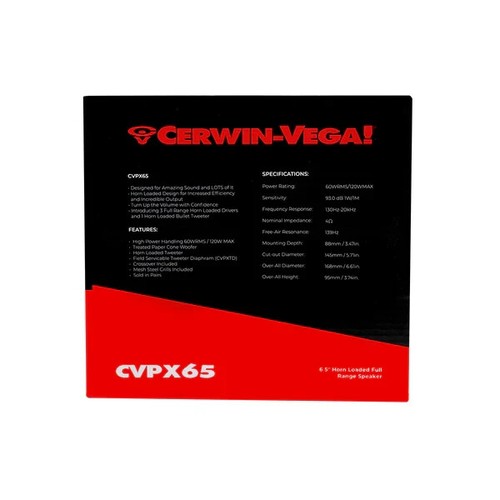 Cerwin Vega CVPX65 - CVPX Series 6.5" Full Range Speaker w/Horn Tweeter (SIngle) - Picture 6 of 7