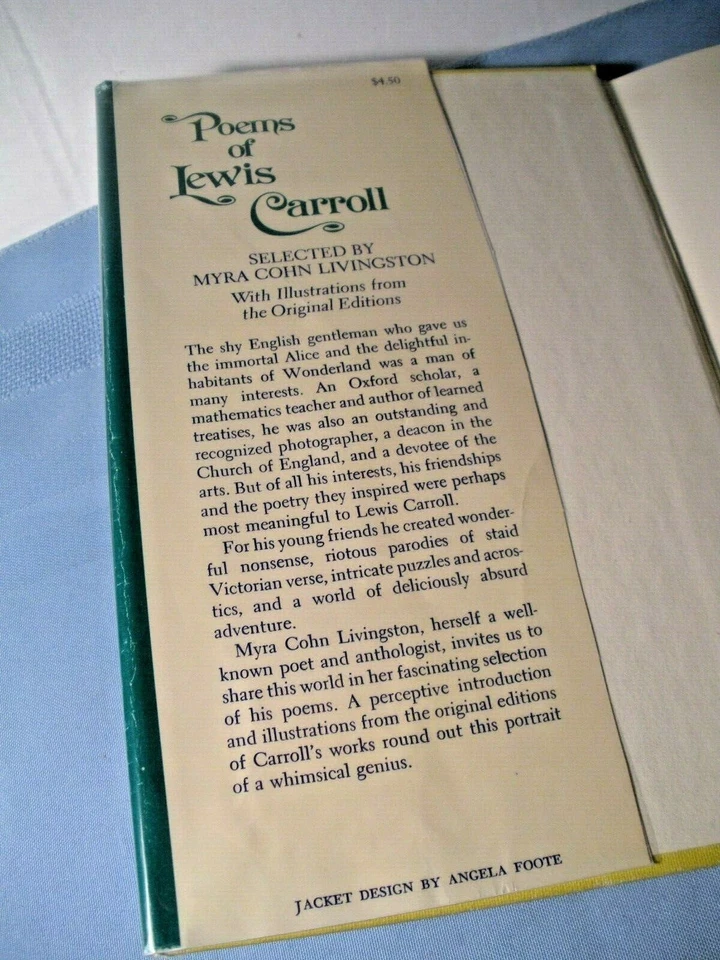 Poems Of Lewis Carroll by Myra Cohn Livingston Hardcover/DJ. 1973 First Edition - Image 2 of 4