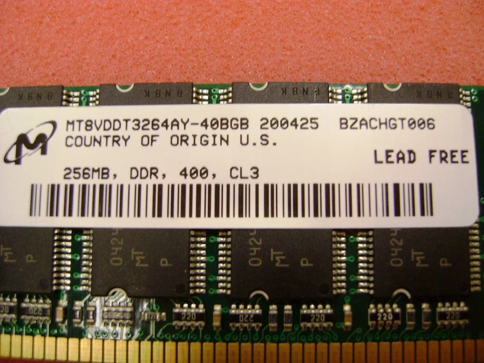 SONY Vaio PCV-1154 Desktop 512MB ( 2 x 256MB)  DDR 400 *  MT8DDT3264AY-40BGB - Image 3 of 4