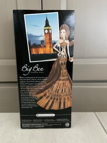 Barbie-Big Ben -Dolls Of The World-Landmark Collection- Pink Label T2151 NRFB - Picture 2 of 4