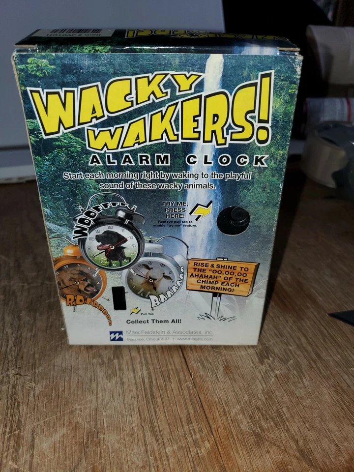 Wacky Wakers Chimp Monkey Alarm Clock in Box Mark Feldstein Tested Free Shipping - Image 2 of 4