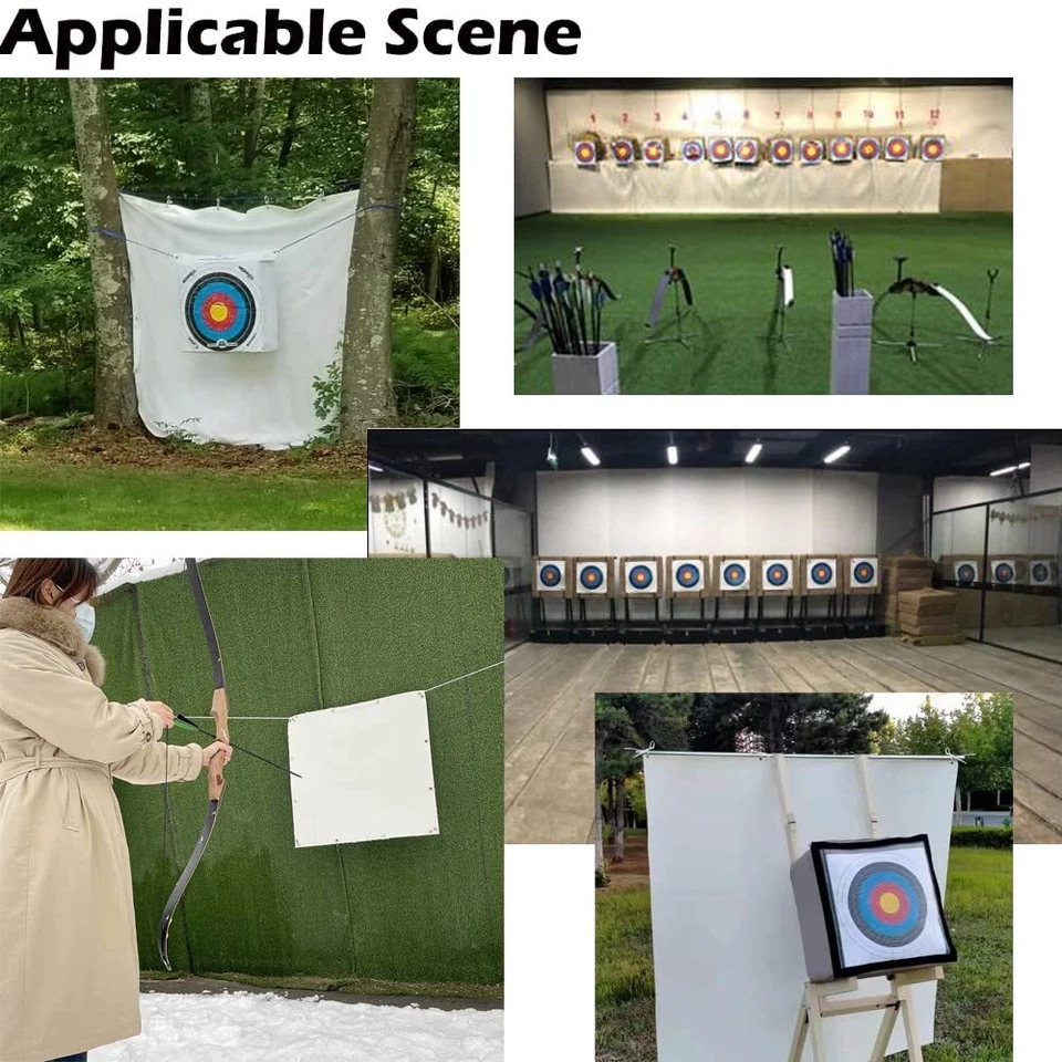 Archery Backstop Cloth Target Heavy Duty Netting Mat Bow Arrow Shooting Practice - Image 2 of 4
