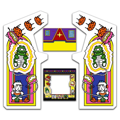 Dig Dug Arcade Side Art CPO & Bezel Decal Kit Replacement Stickers 1-YR Warranty