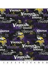 Minnesota Vikings Cotton Fabric Distressed 1/2 half Yard 18”x44” NFL