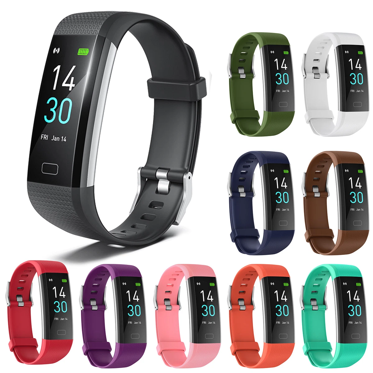 Fitness Tracker Smart Watch Bracelet Wristband Fitbit Style Activity  Monitor | eBay