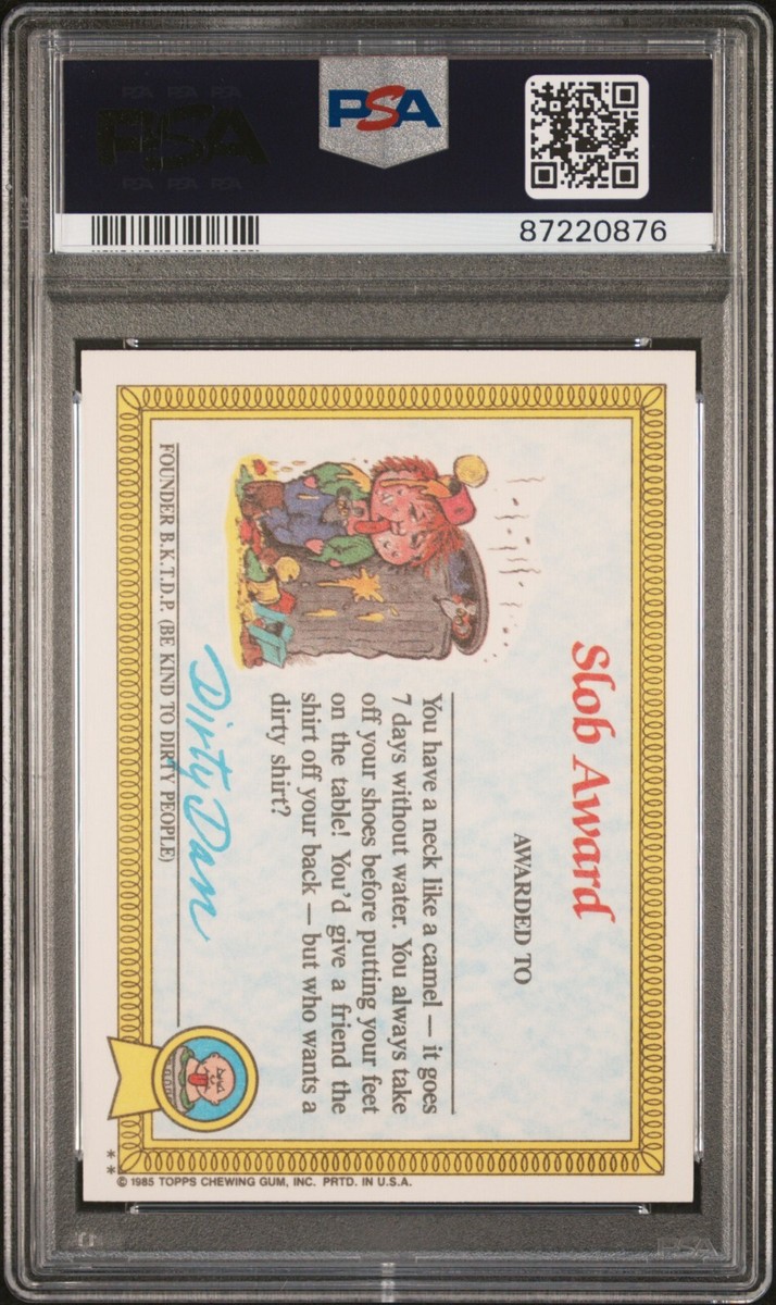 1985 Topps OS1 Garbage Pail Kids Series 1 Joltin Joe 41b Matte
