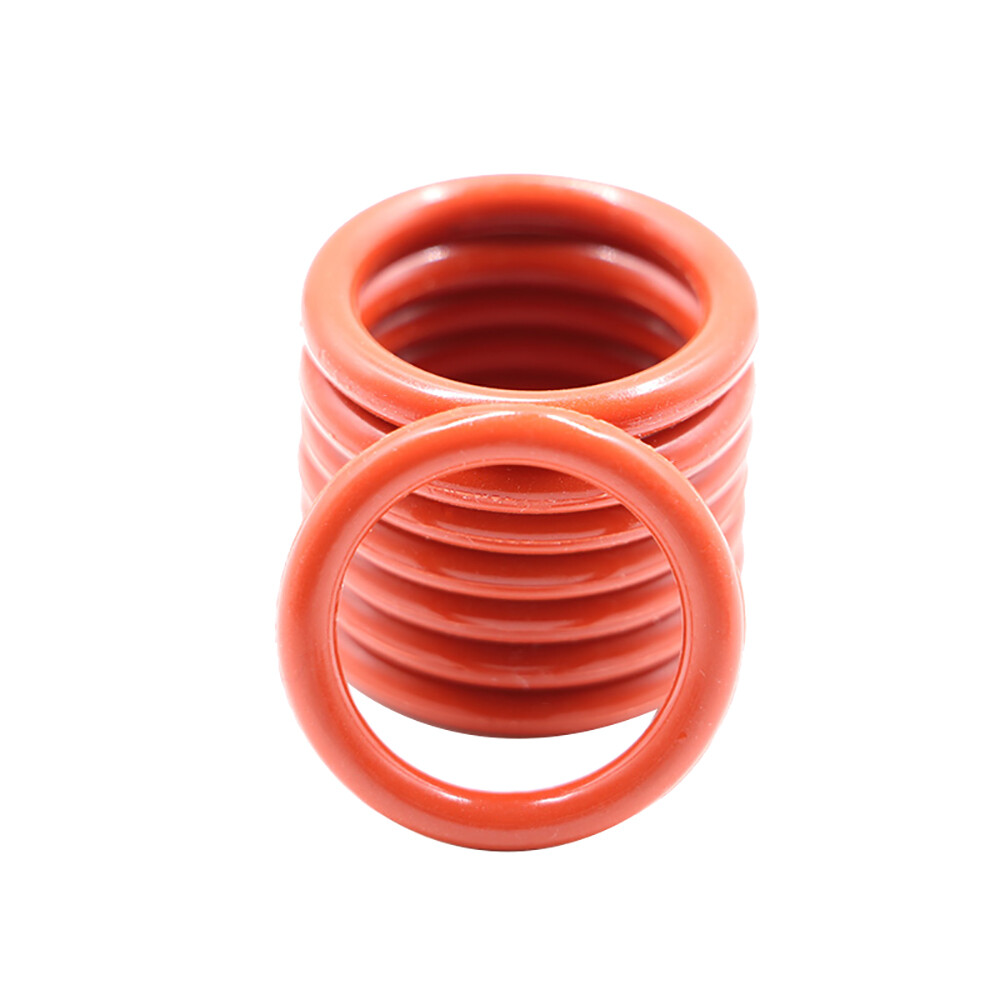 Red Food Grade O-Ring Silicone Rubber Metric 5.0mm Cross Section 18mm - 90mm OD
