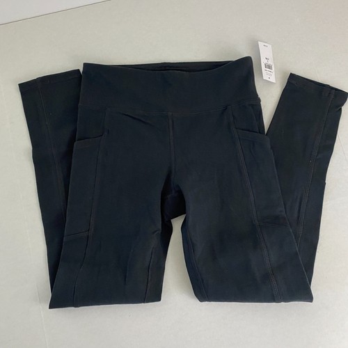 Gap Girl Legging Large 10 Black Pockets Dry Wicking Brushed Jersey New - Picture 6 of 6