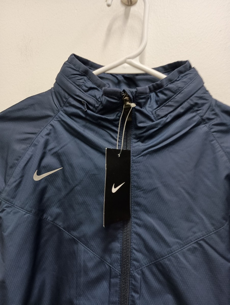Nike Storm Fit Womens Windbreaker Jacket Small Navy Full Zip