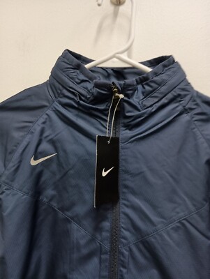 Nike Storm Fit Womens Windbreaker Jacket Small Navy Full Zip