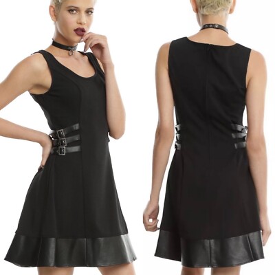 slim fit dress slacks Hit Different Faux Leather Mini Dress Black main image 0